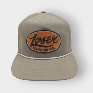 Loser Machine Co General Hat Khaki Tan Orange Logo Rope Snapback Cap 121000359